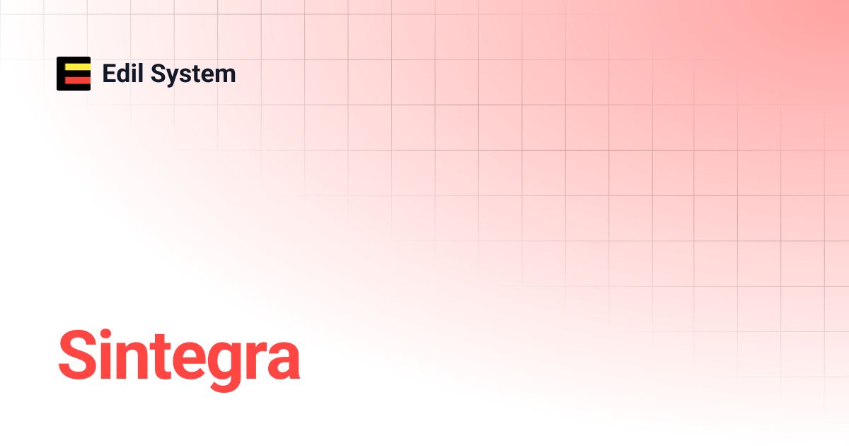 Sintegra | Edil System